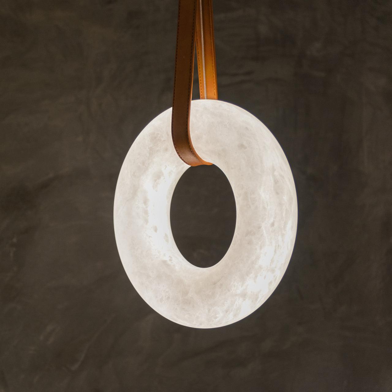 Halo Ring Pendant Alabaster Chandelier