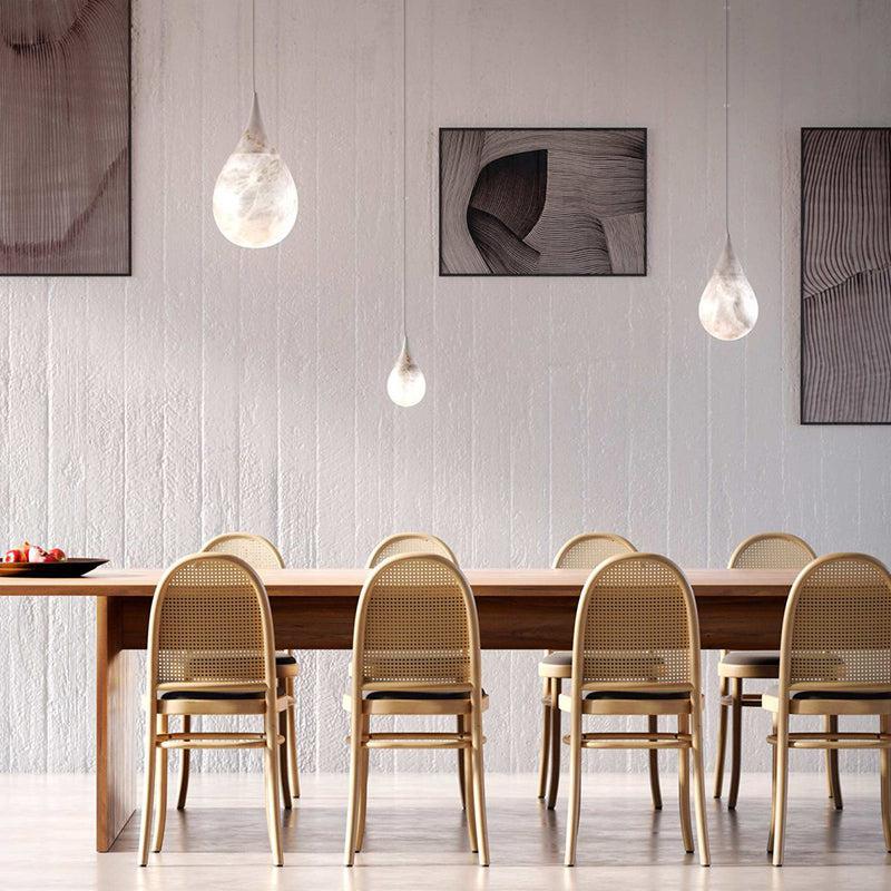 Alabaster Rain Pendant Light For Dining Table