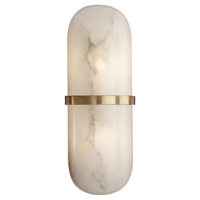 Becky Melange Alabaster Pill Form Wall Sconce