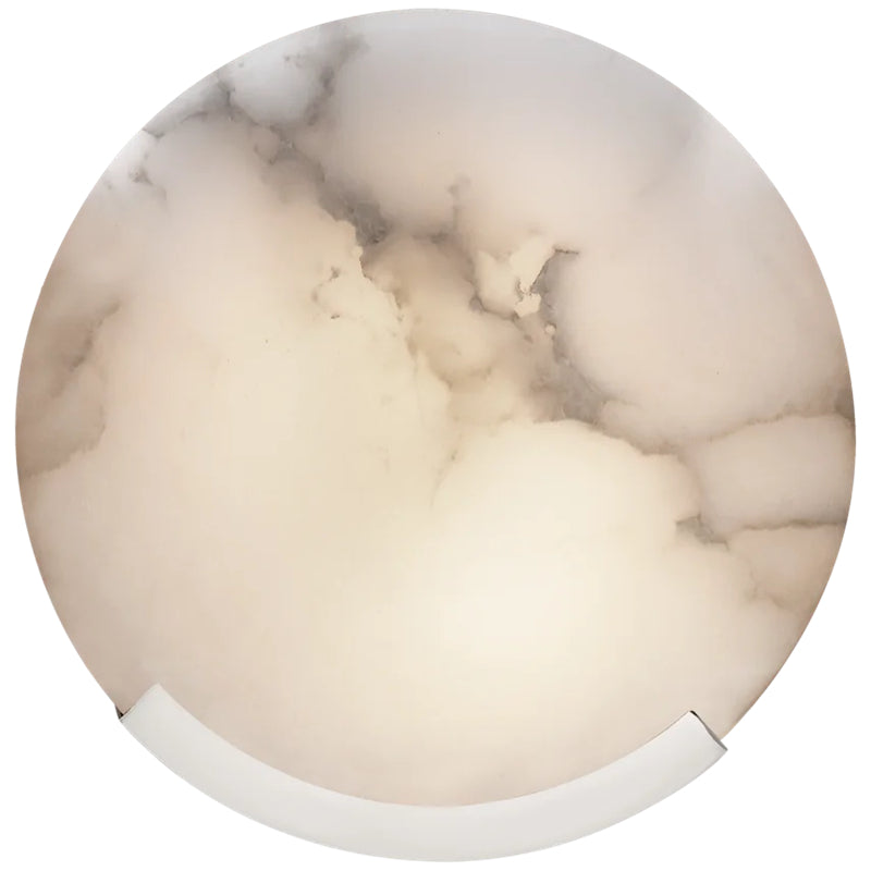 Evalyn Melange Alabaster Round Wall Sconce