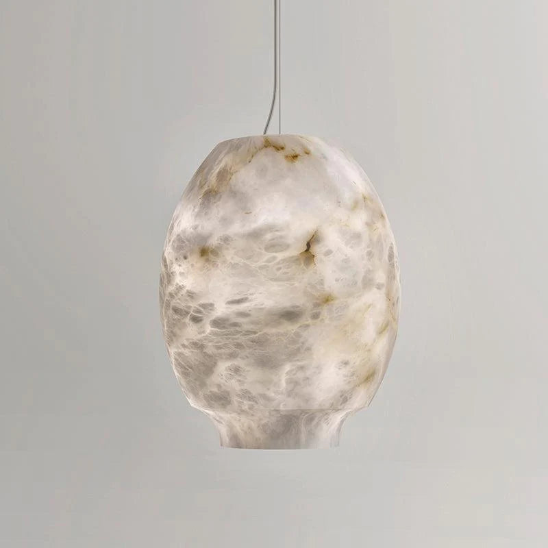 Jomar Alabaster Lantern Pendant Light, Bar Pendant Light