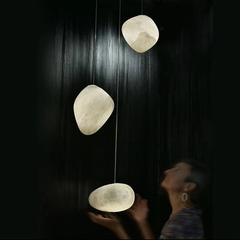 Creative Shine Alabaster Natural Stone Pendant Light