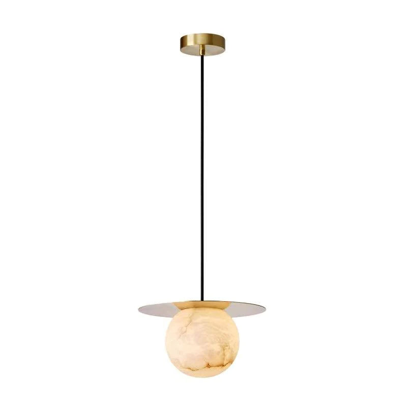 Boris Spanish Modern Alabaster Bedside Pendant Light