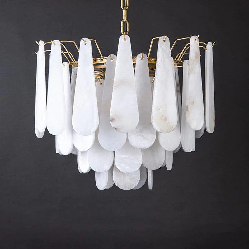 Luxury Suellen Alabaster Foyer Chandelier