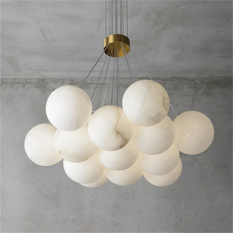 Modern Creative Alabaster ball chandelier