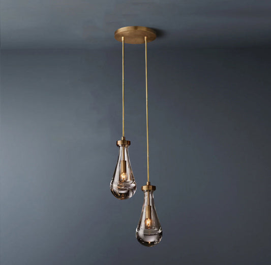 Raindrop Round 2-Lights Chandelier (Rod)