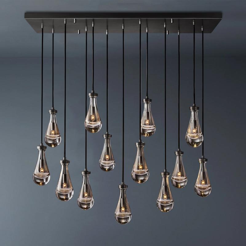 Raindrop Linear Chandelier 54″,13-Lights