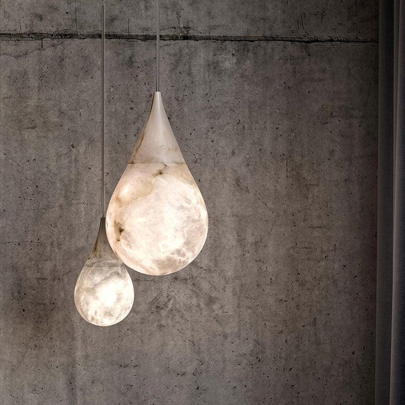 Alabaster Rain Pendant Light For Dining Table