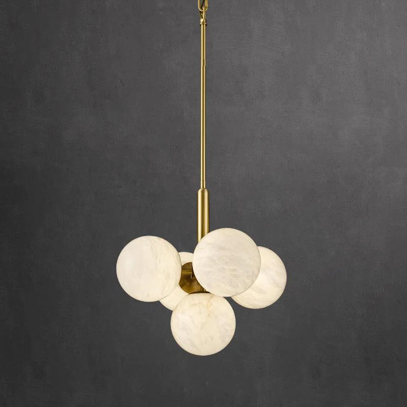 Modern Tamika Alabaster Kitchen Island Pendant Light