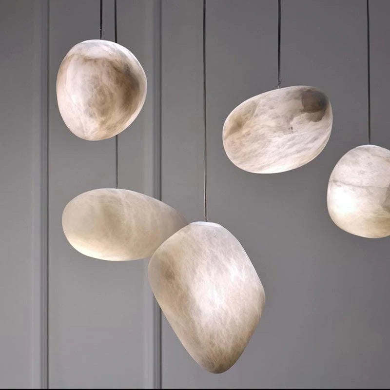 Creative Shine Alabaster Natural Stone Pendant Light