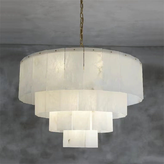 Classic Alabaster Multi-Layer Round chandelier