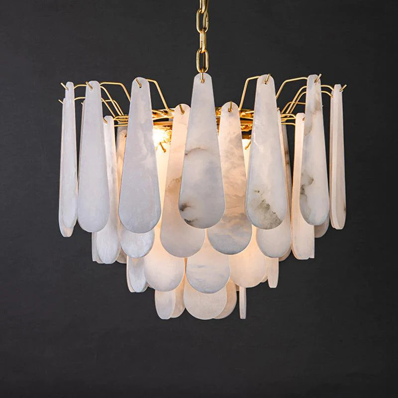 Luxury Suellen Alabaster Foyer Chandelier