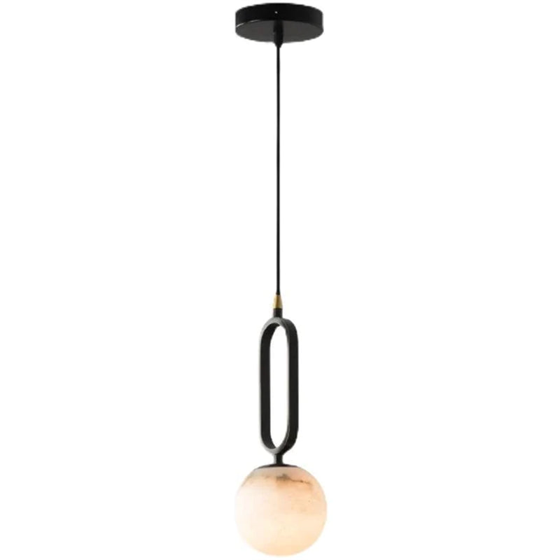 Modern Alabaster Sphere Pendant Light