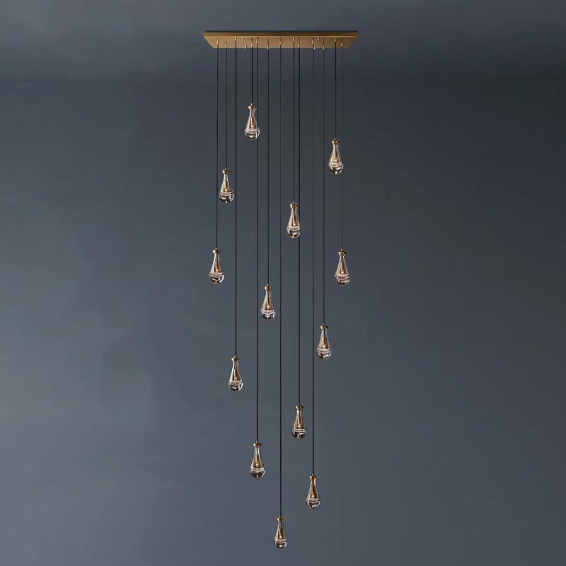 Raindrop Linear Chandelier 54″,13-Lights