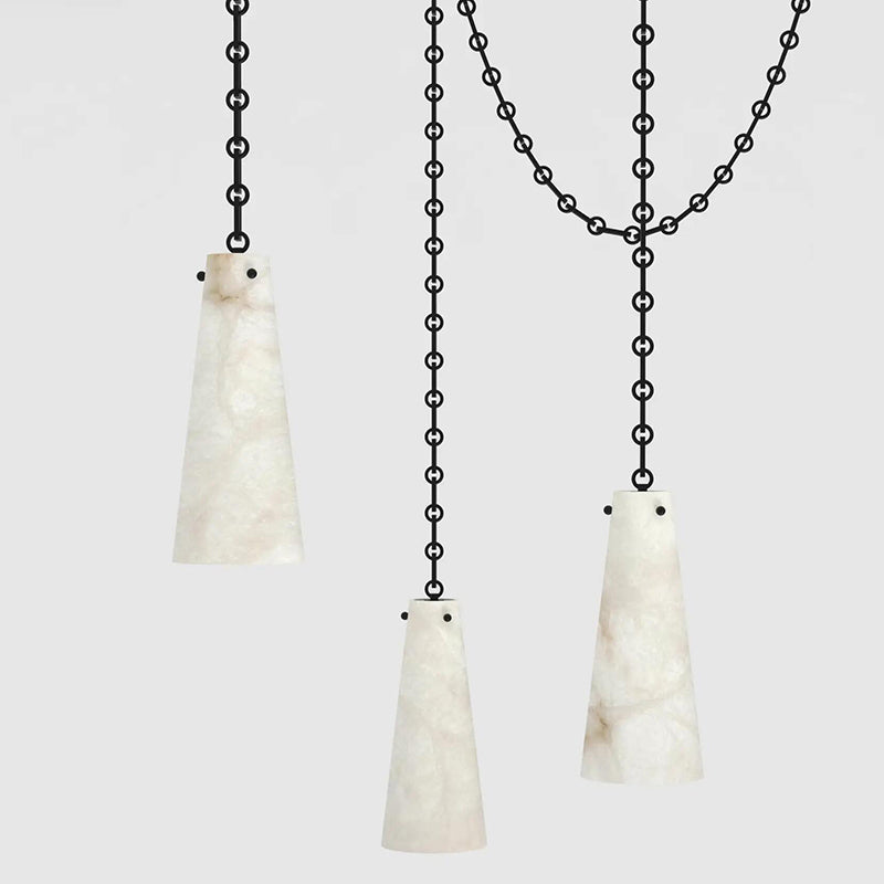 3-Light Lucca Vintage Alabaster Pendant Cluster