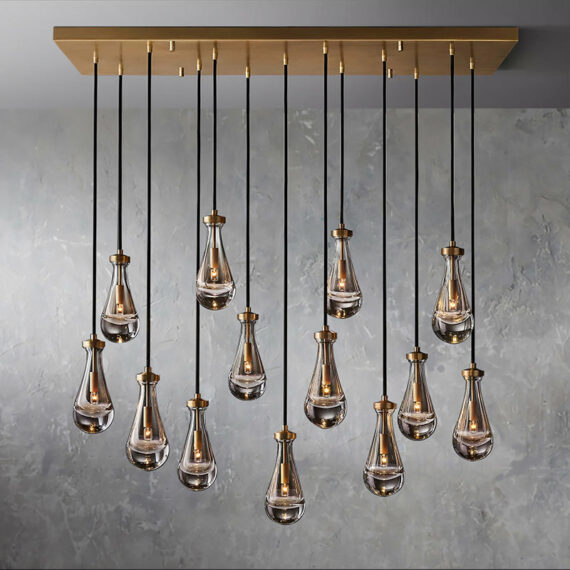 Raindrop Linear Chandelier 54″,13-Lights