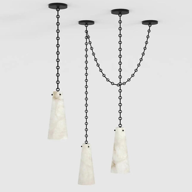 3-Light Lucca Vintage Alabaster Pendant Cluster