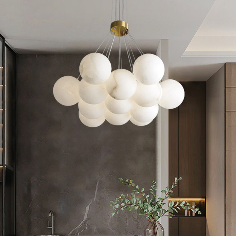 Modern Creative Alabaster ball chandelier