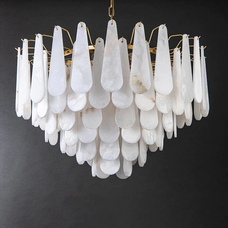 Luxury Suellen Alabaster Foyer Chandelier