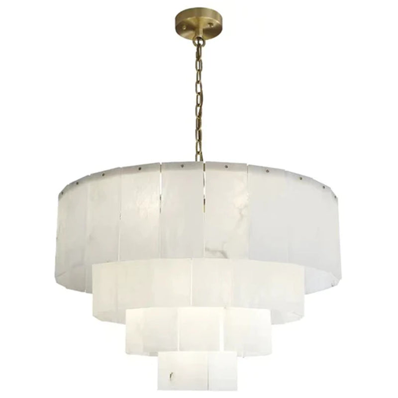 Classic Alabaster Multi-Layer Round chandelier