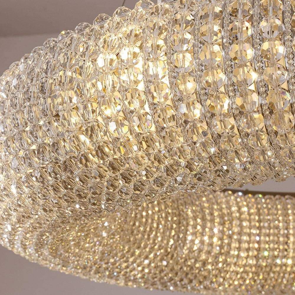 Aureola Round Chandelier 32″ 41″ 59″ Clear Crystal