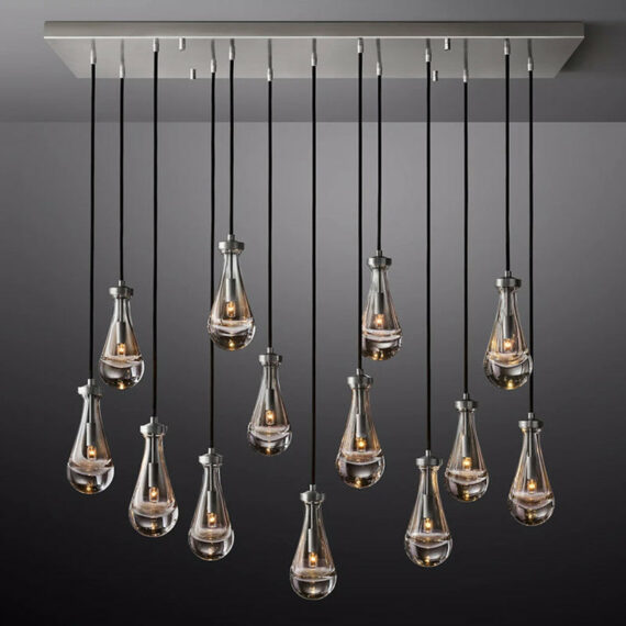 Raindrop Linear Chandelier 54″,13-Lights