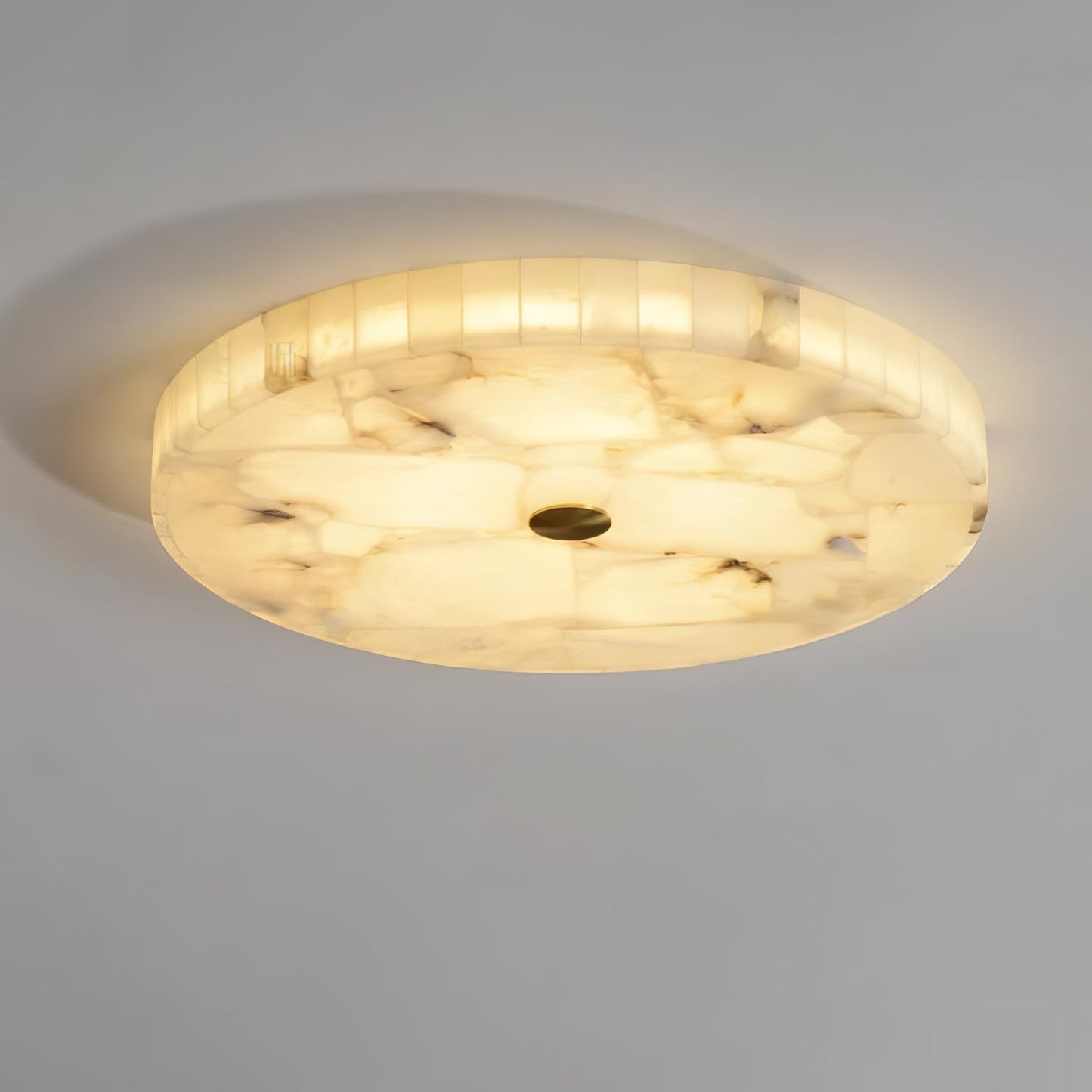 Round Alabaster Ceiling Lamp