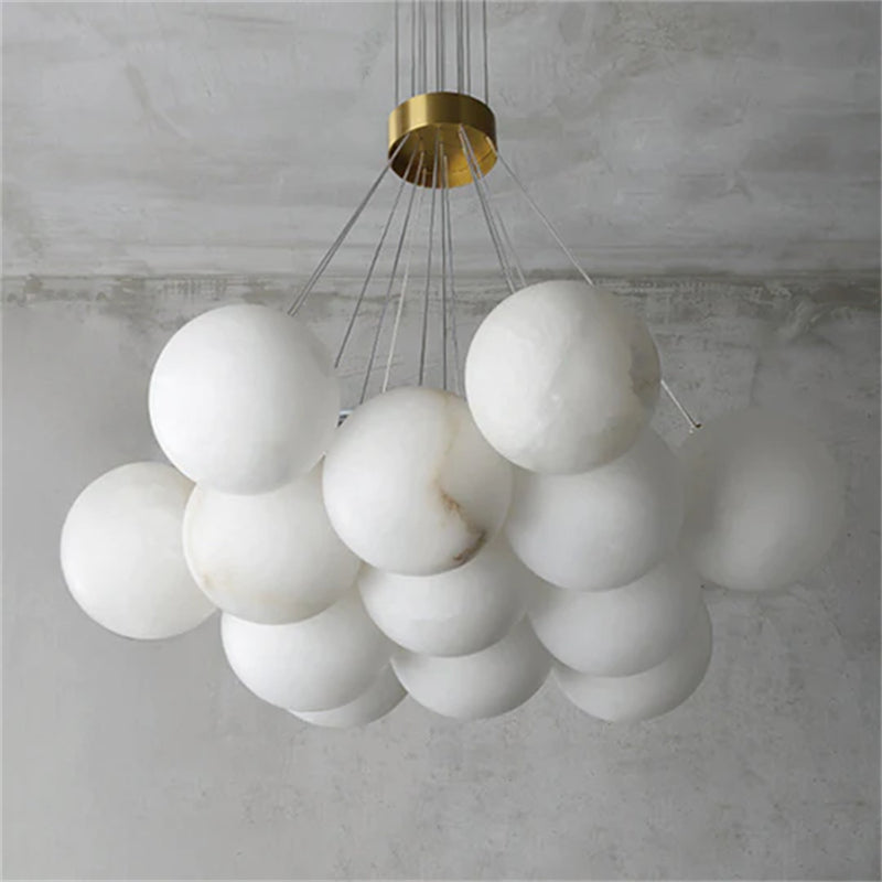 Modern Creative Alabaster ball chandelier