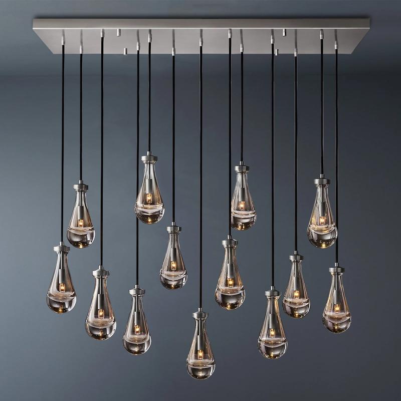 Raindrop Linear Chandelier 54″,13-Lights