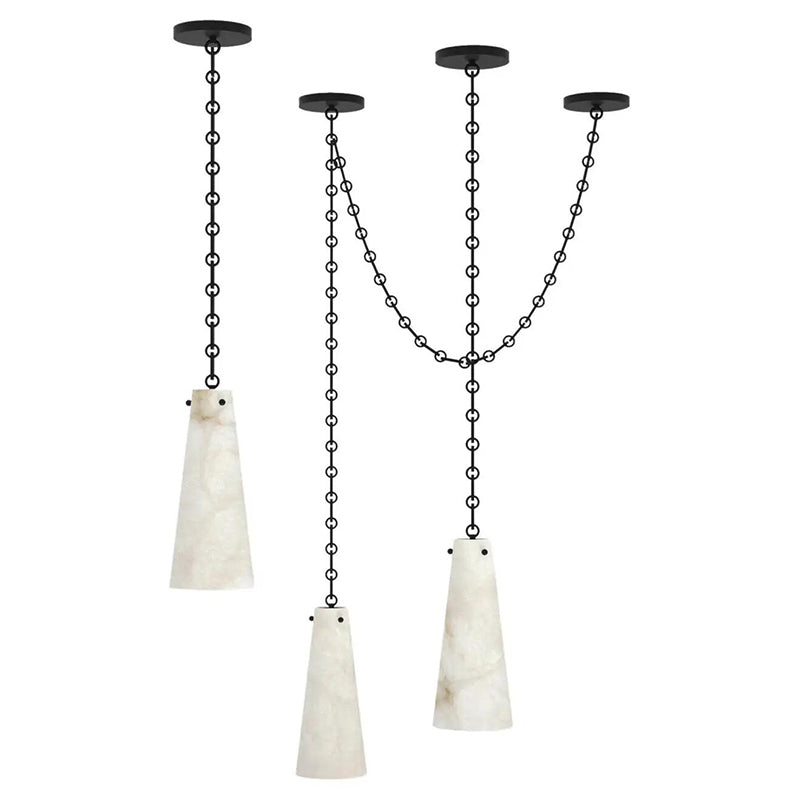 3-Light Lucca Vintage Alabaster Pendant Cluster