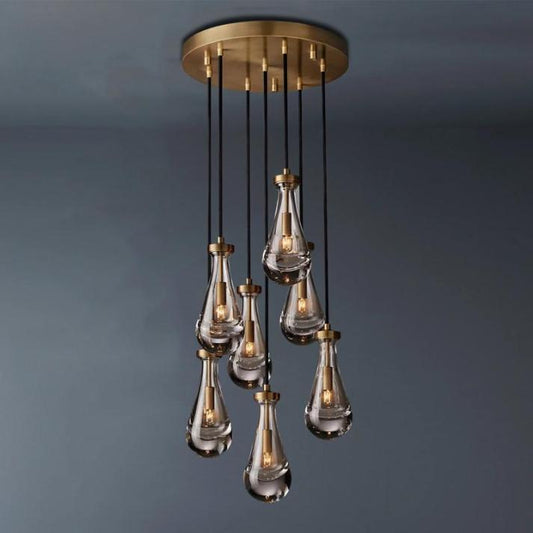 Raindrop Round Chandelier 18″, 7-Lights