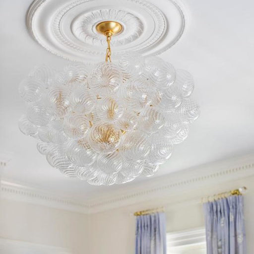 Talia Large Chandelier Chandelier Clear Swirled Glass