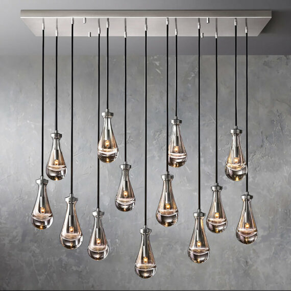 Raindrop Linear Chandelier 54″,13-Lights