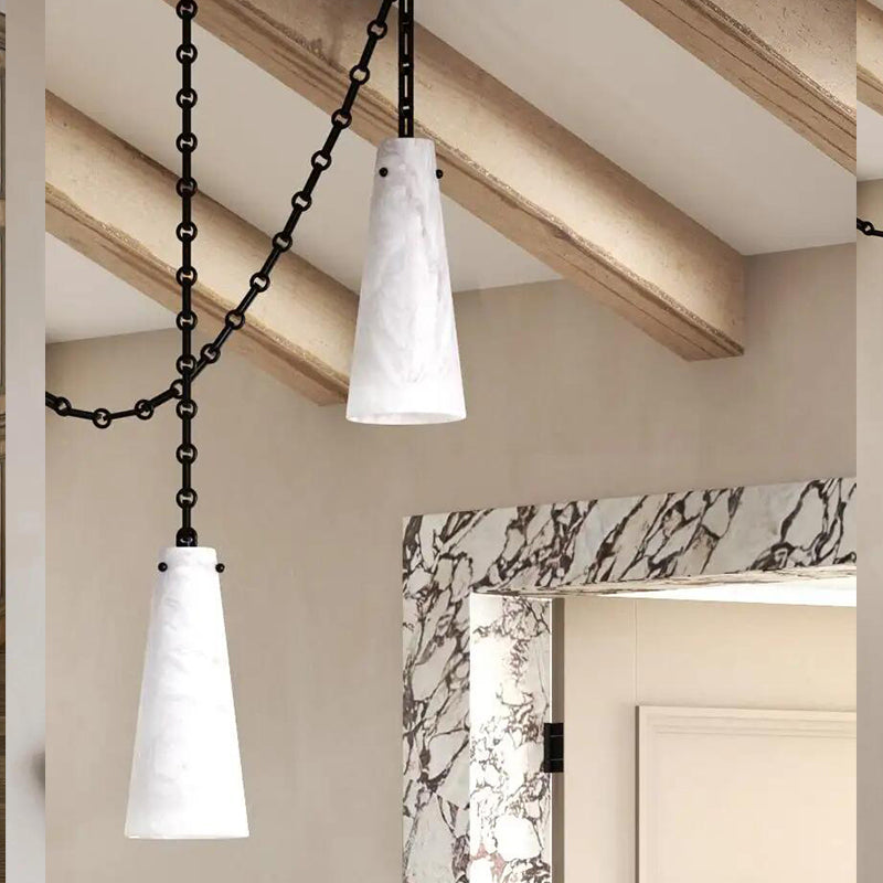 3-Light Lucca Vintage Alabaster Pendant Cluster