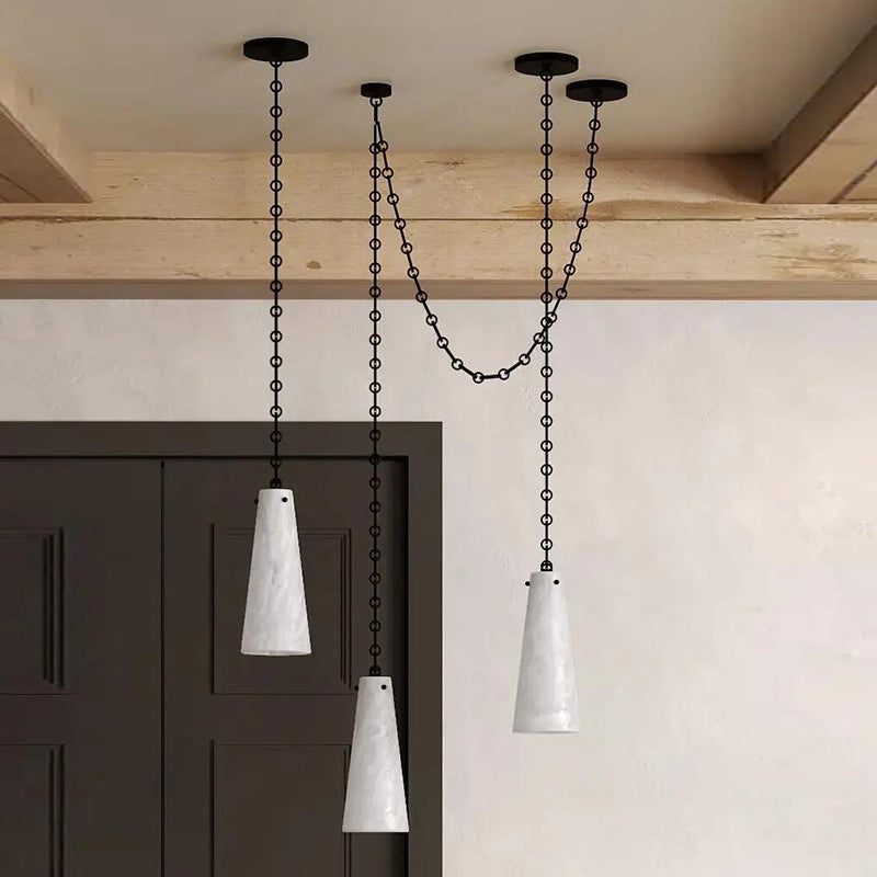 3-Light Lucca Vintage Alabaster Pendant Cluster