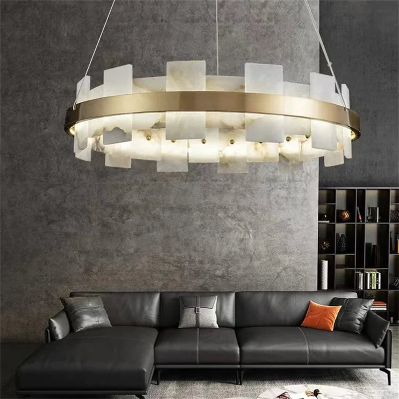 Alabaster Halo Chandelier