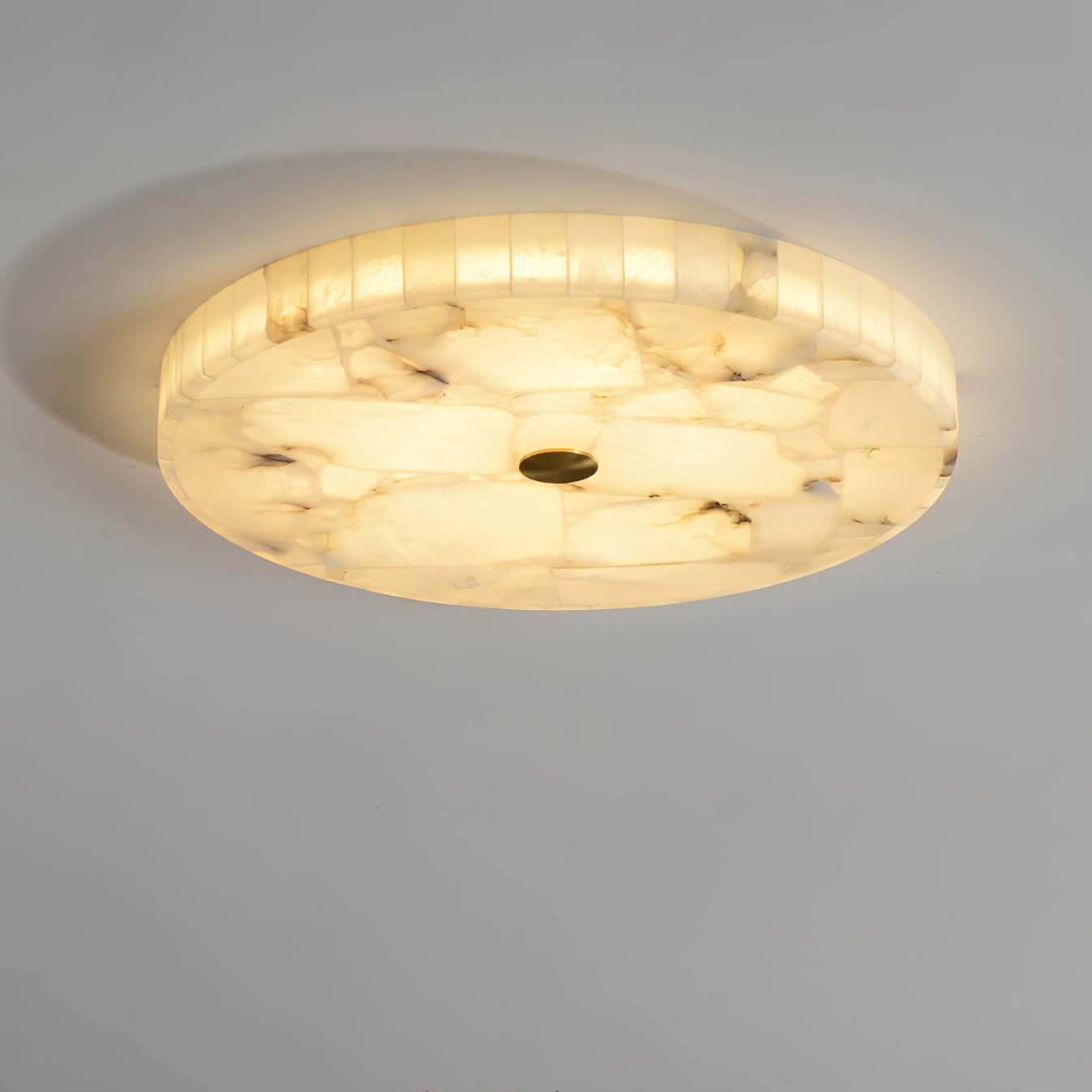 Round Alabaster Ceiling Lamp