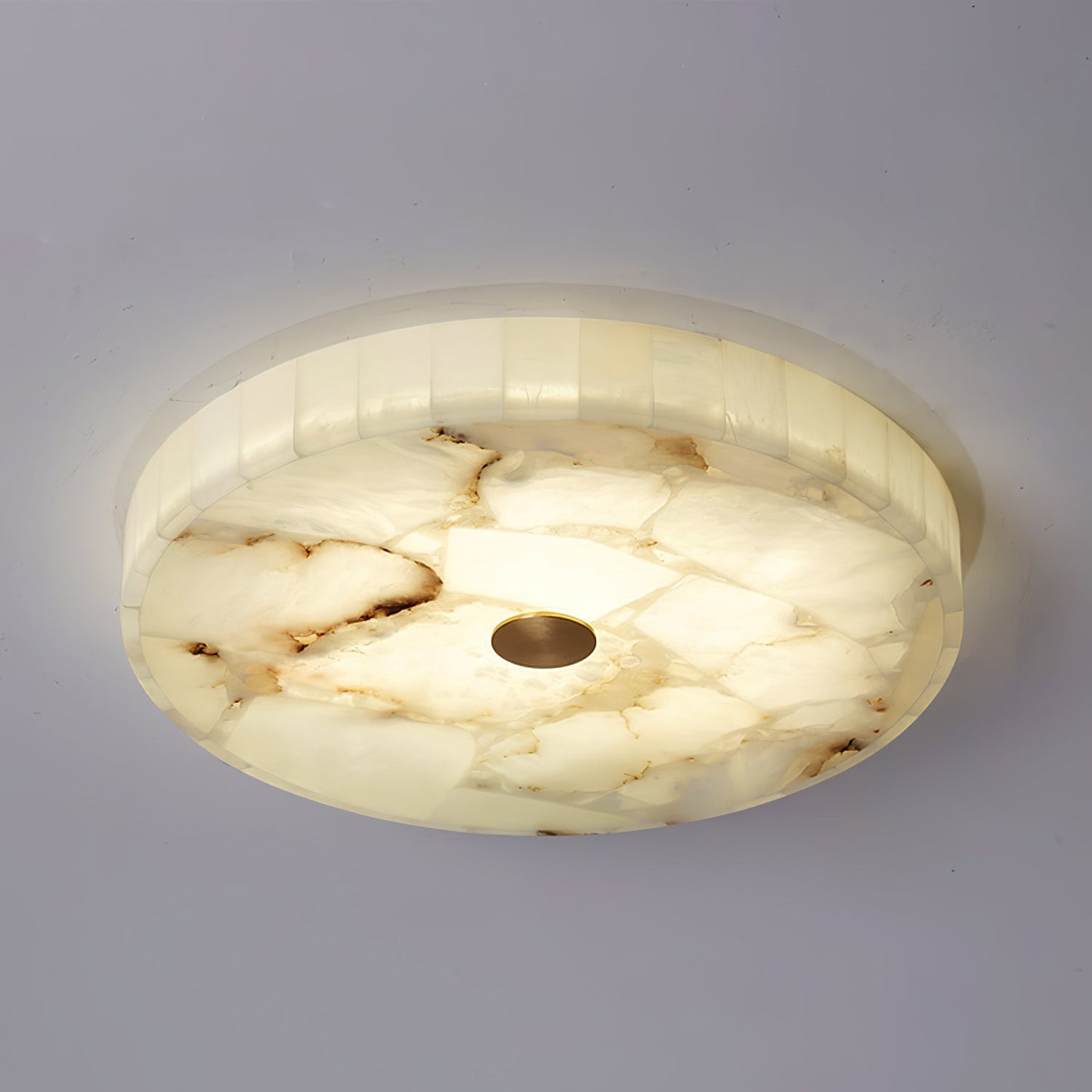 Round Alabaster Ceiling Lamp