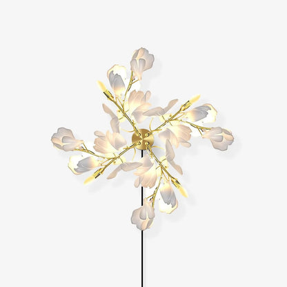 Gingko Flowers Plug-in Wall Lamp