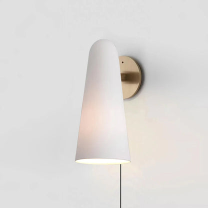 Conical Glass Plug-in Wall Lamp