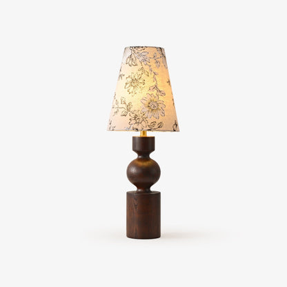 Wooden Flower Pattern Table Lamp