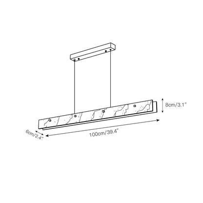 Alabaster LED Linear Pendant Light