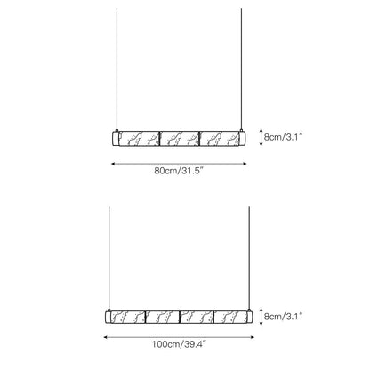 Alabaster Strip Pendant Light