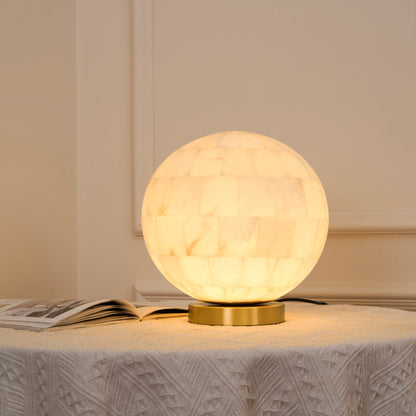 Alabaster Ball Table Lamp
