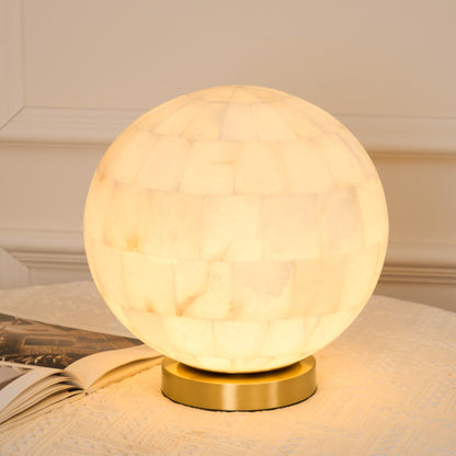 Alabaster Ball Table Lamp