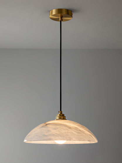 Alabaster Dome Pendant Light