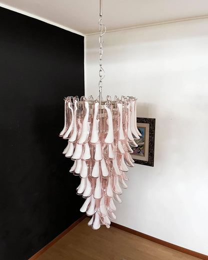 Petals Spiral Murano Pink Chandelier