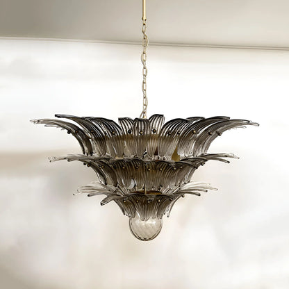 Beautifully Murano Palmette Smoked Chandelier