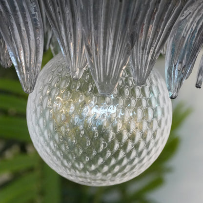 Beautifully Murano Palmette Smoked Chandelier