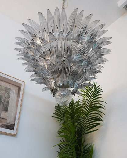 Beautifully Murano Palmette Smoked Chandelier